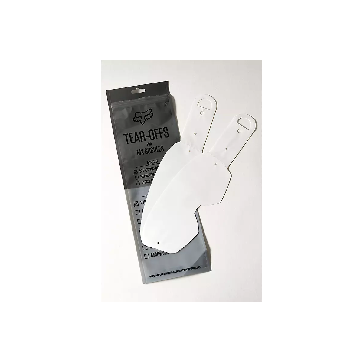 Tear Offs Máscara Fox AIRSPACE/MAIN VLS - Pack de 20 25366-012-OS