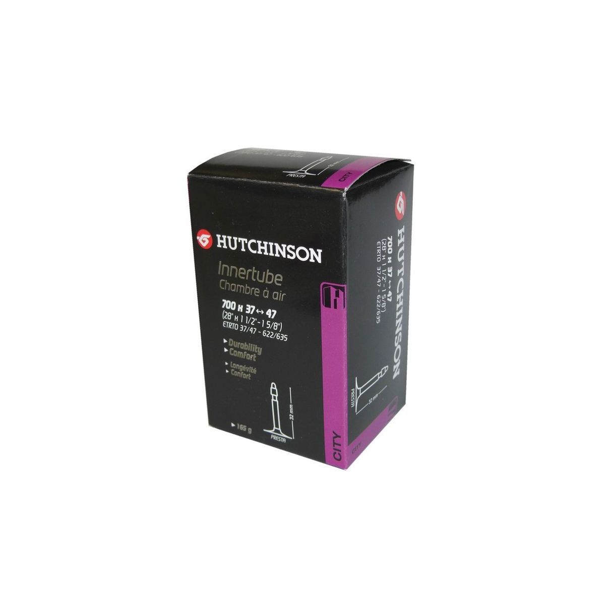 Cámara Hutchinson 12" 1/2 x1.75 /2.35 válvula fina (presta)