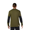 espalda de Camiseta manga larga Fox Defend Fox Head en color verde para mtb enduro, ebike o descenso| 30997