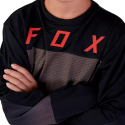 detalle del logo del pecho de la Camiseta manga larga Fox Defend Race negro/marrón niño 6-14 años