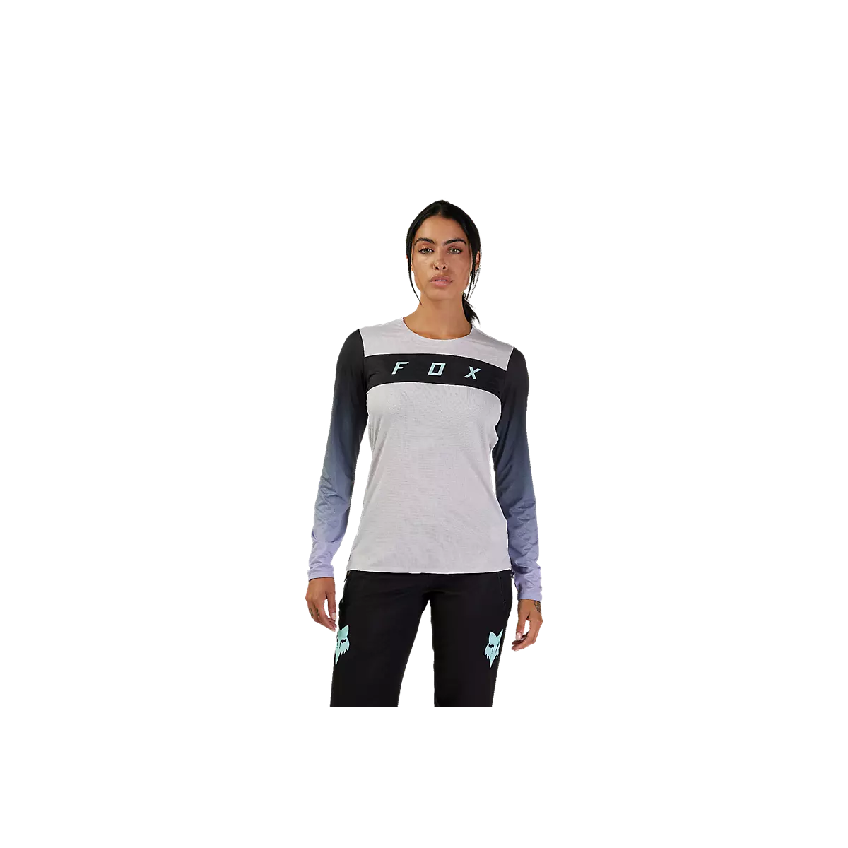 Camiseta de manga larga para bicicleta eléctrica o de enduro Fox Flexair Race para mujer | 31917-579