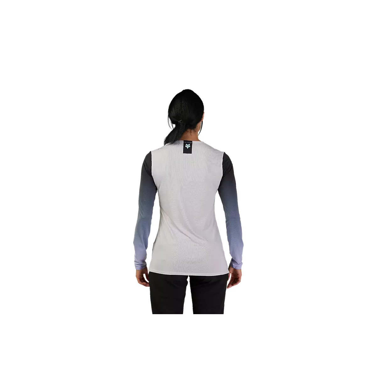 espalda color blanco de la Camiseta de manga larga para bicicleta eléctrica o de enduro Fox Flexair Race para mujer | 31917-579