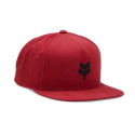 Gorra Fox Head Snapback en color rojo con el nuevo logo FOX en negro 31641