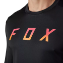 logo fox naranja de la Camiseta de manga larga para bicicleta de enduro Fox Ranger Dose Trudri 31061 en color negro
