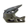 vista lateral del Casco integral de MTB Enduro Fox Proframe MIPS en color verde militar oliva | 31469-099