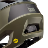 detalle de la parte trasera del Casco integral de MTB Enduro Fox Proframe MIPS en color verde militar oliva | 31469-099