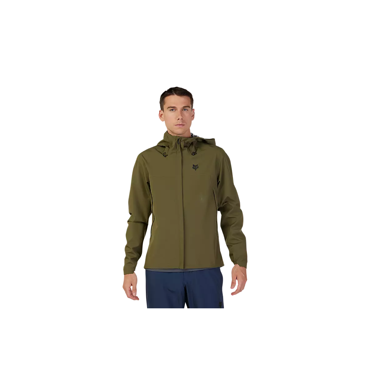 Chaqueta impermeable y paravientos para bicicleta Fox Ranger 2.5L para mtb o ebike de enduro color verde oliva