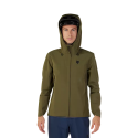 capucha de la Chaqueta impermeable y paravientos para bicicleta Fox Ranger 2.5L para mtb color verde oliva