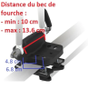 recambio del Soporte fijación Bicicleta de rueda delantera para barra porta bicicletas techo Peruzzo Rolle Universal 2334010600
