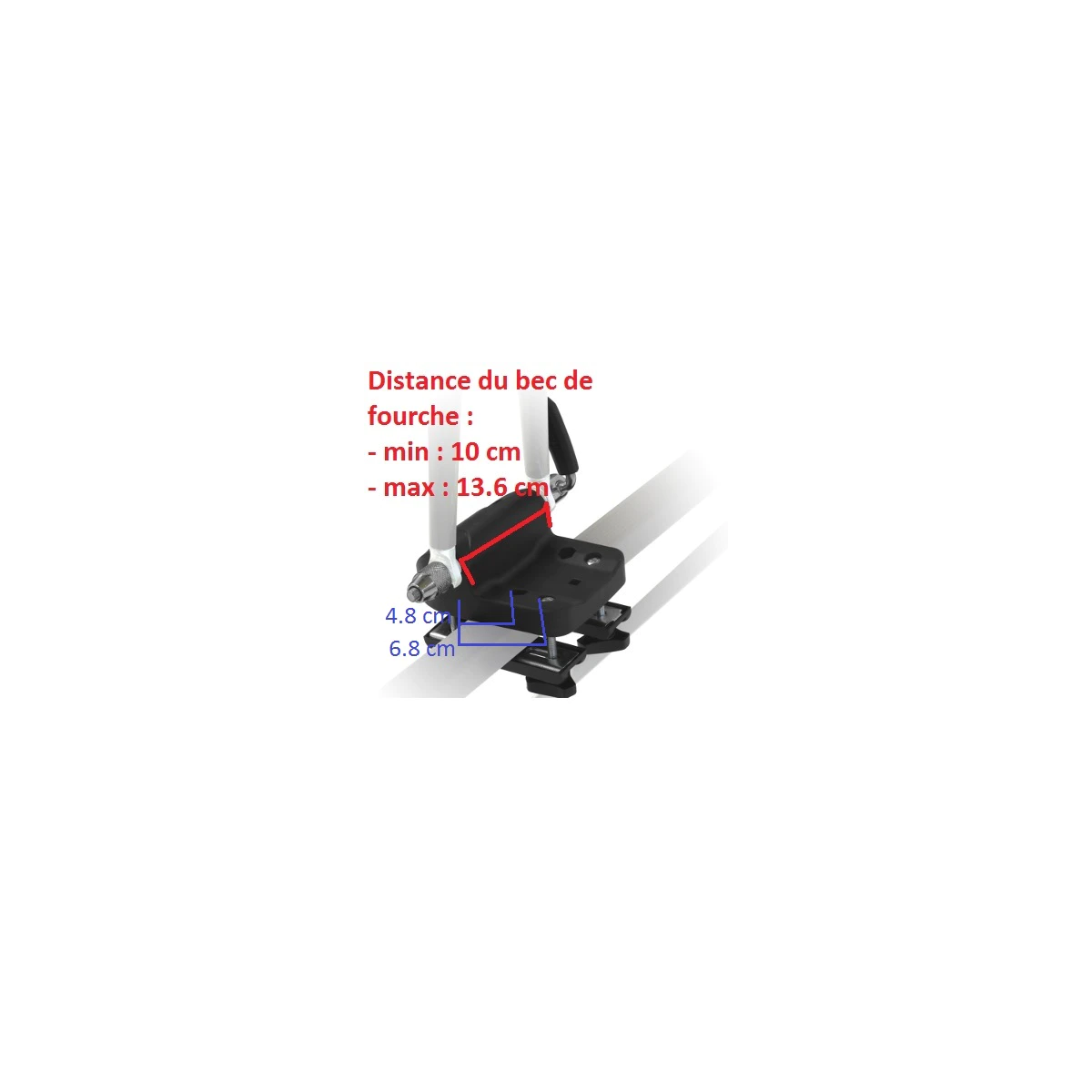 recambio del Soporte fijación Bicicleta de rueda delantera para barra porta bicicletas techo Peruzzo Rolle Universal 2334010600