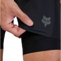 detalle de pierna del Culotte corto Fox Flexair Ascent para mtb o gravel negro 28886-001