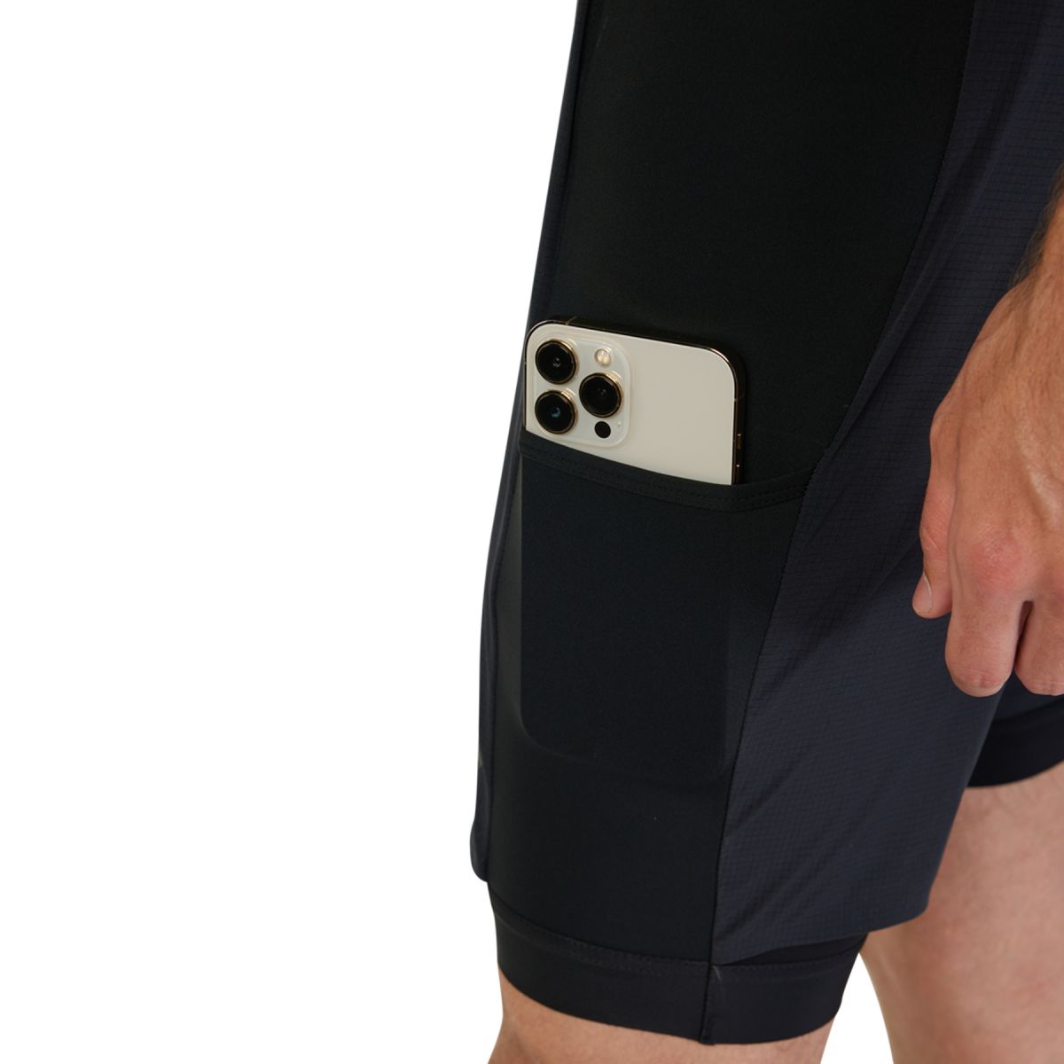 detalle del Culotte corto Fox Flexair Ascent para mtb o gravel negro 28886-001