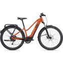 Bicicleta eléctrica Liv Amiti E+ 2 625Wh color naranja para ciudad o trekking con portabultos y luces