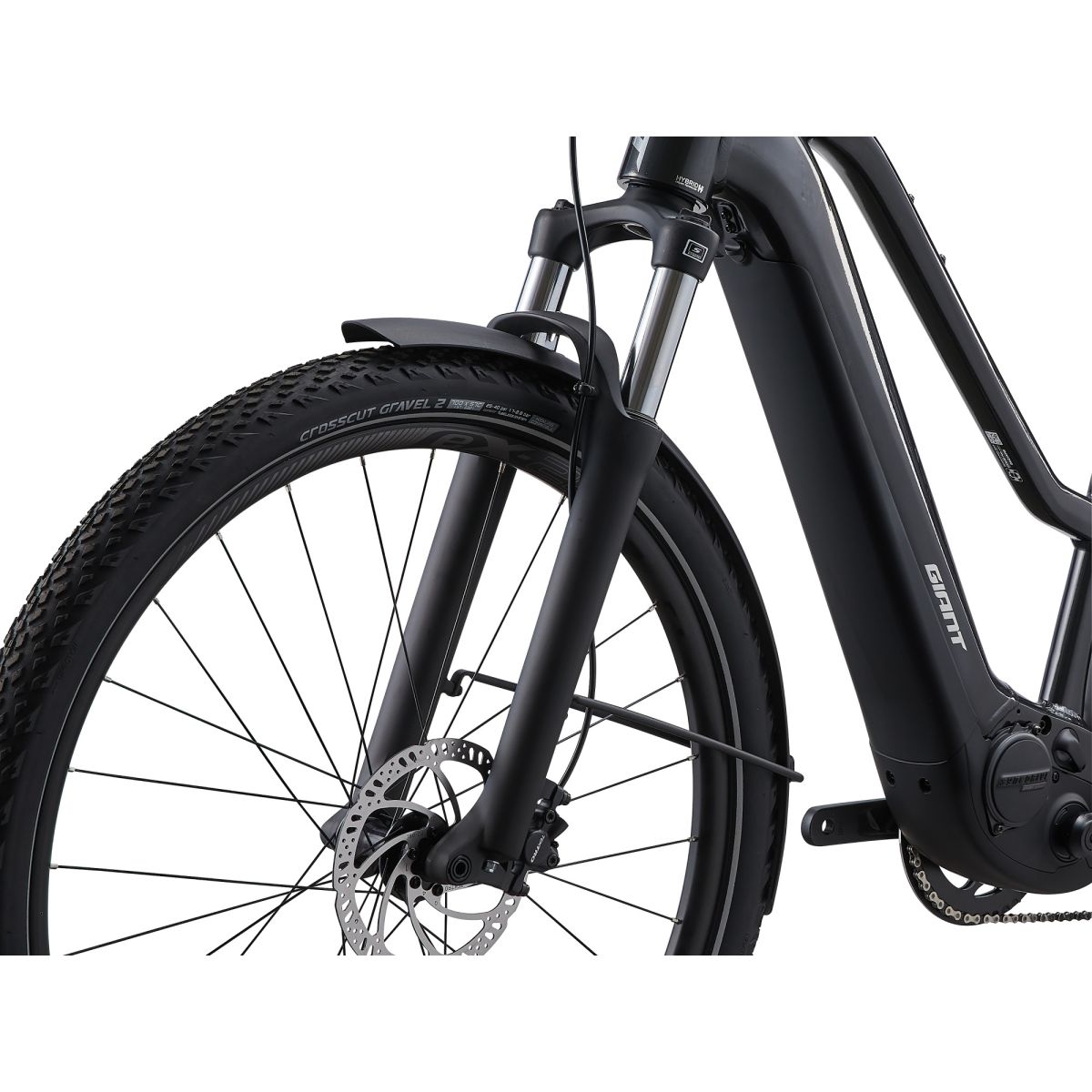 horquilla delantera de la Bicicleta eléctrica Giant Explore E+ 2 STA 2024 625wh color negro