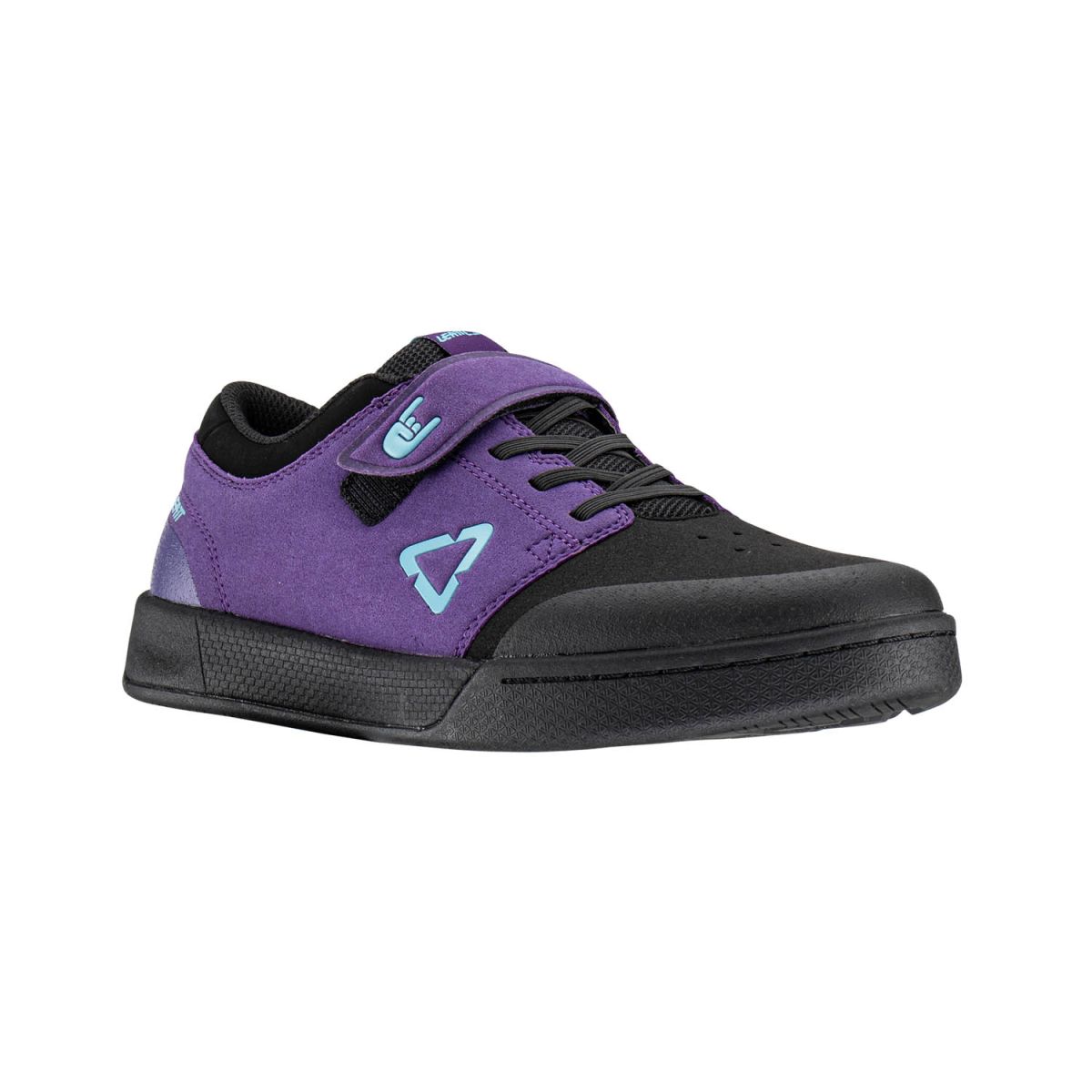 Zapatillas pedal de plataforma Leatt 2.0 Flat Junior Velvet COLOR LILA con velcro