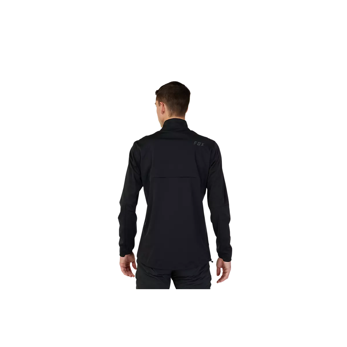 espalda de la Chaqueta Fox Flexair Lite para bicicleta en color negro impermeable y paravientos 30111-001