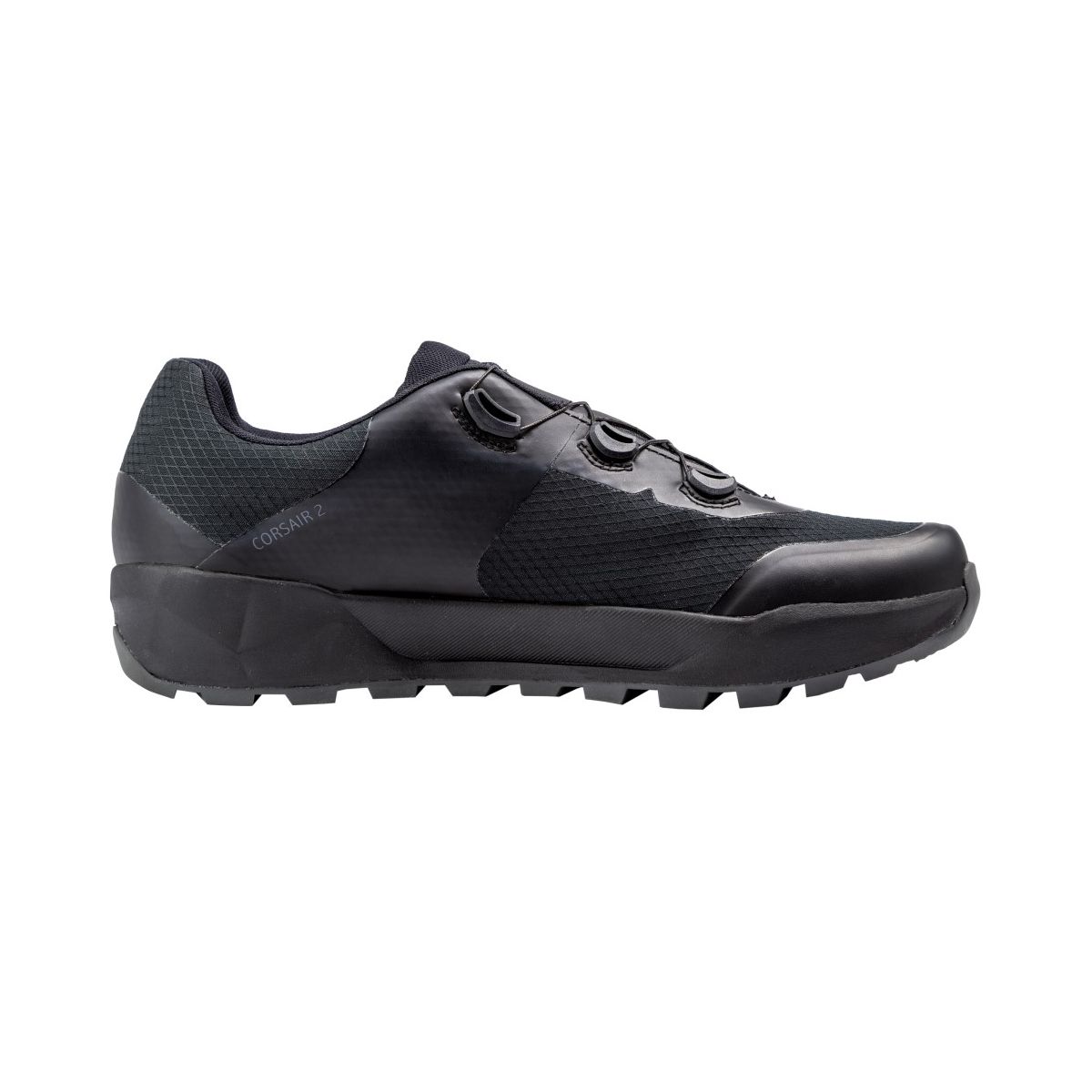 LATERAL DE LAS Zapatillas de bicicleta NorthWave Corsair 2 color negro para pedal automático  | ciclo alpinismo | BOA