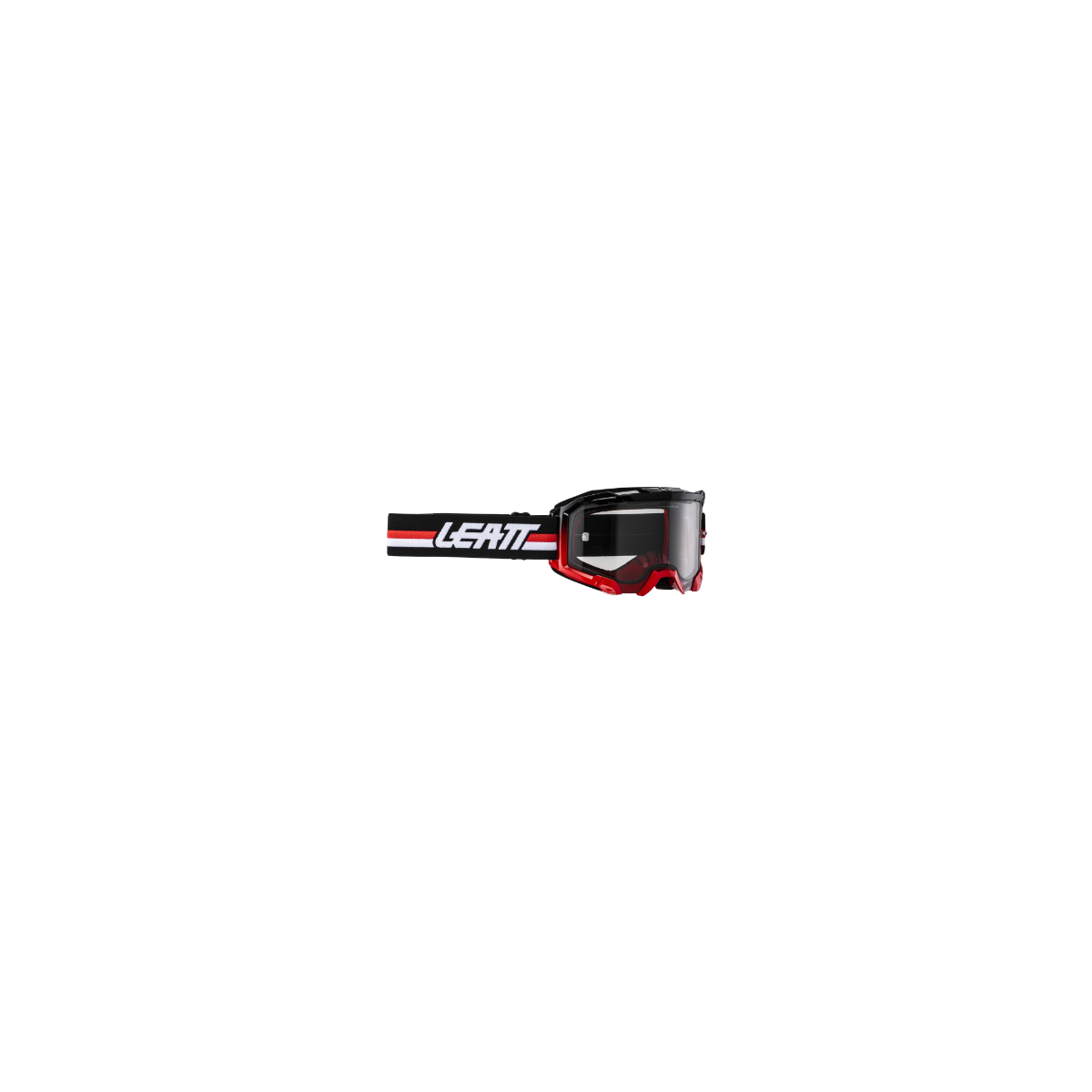 cinta negra roja de Máscara Leatt Velocity 4.5 MTB negra roja lente transparente 83% | color negra roja | LB8024070560