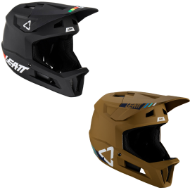 Casco integral de mtb descenso Leatt MTB Gravity 1.0 v24 en color negro y color marron peanut.