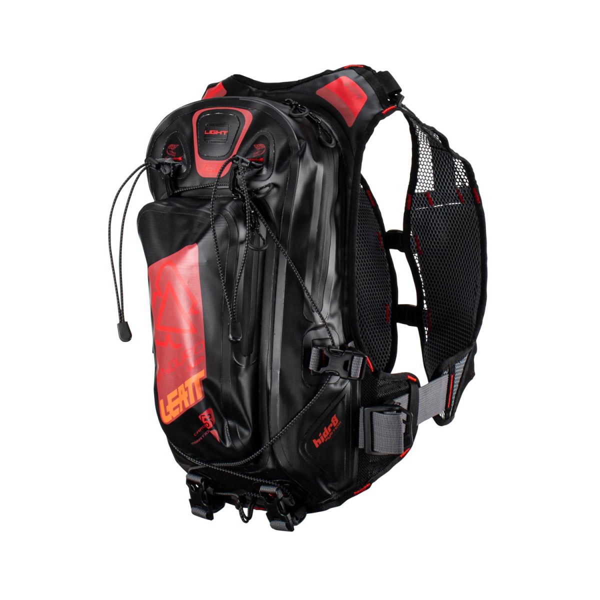 Mochila de hidratación Leatt Moto Hydradri WP 2.0 negro/roja con espaldera