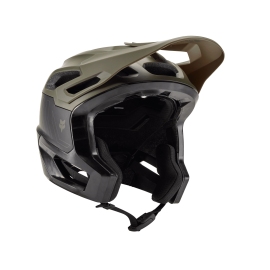 Casco de enduro Fox Dropframe Pro verde y negro 31454-099