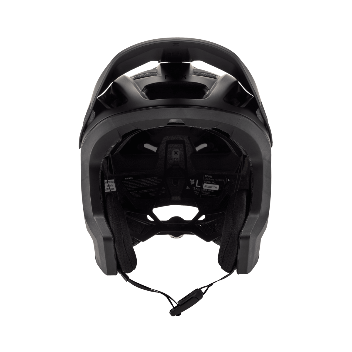 frontal del Casco de enduro Fox Dropframe Pro camuflaje negro y gris 31454-247
