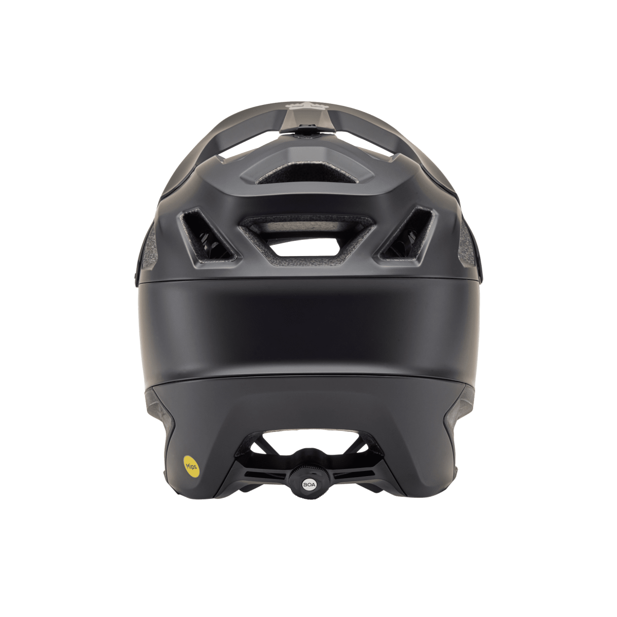 parte trasera del Casco de enduro Fox Dropframe Pro negro mate 31457-255