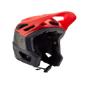 Casco de enduro Fox Dropframe Pro NYF verde, negro y rojo 31460-104