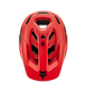 Vista superior del Casco de enduro Fox Dropframe Pro NYF verde, negro y rojo 31460-104