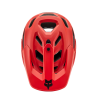 Vista superior del Casco de enduro Fox Dropframe Pro NYF verde, negro y rojo 31460-104