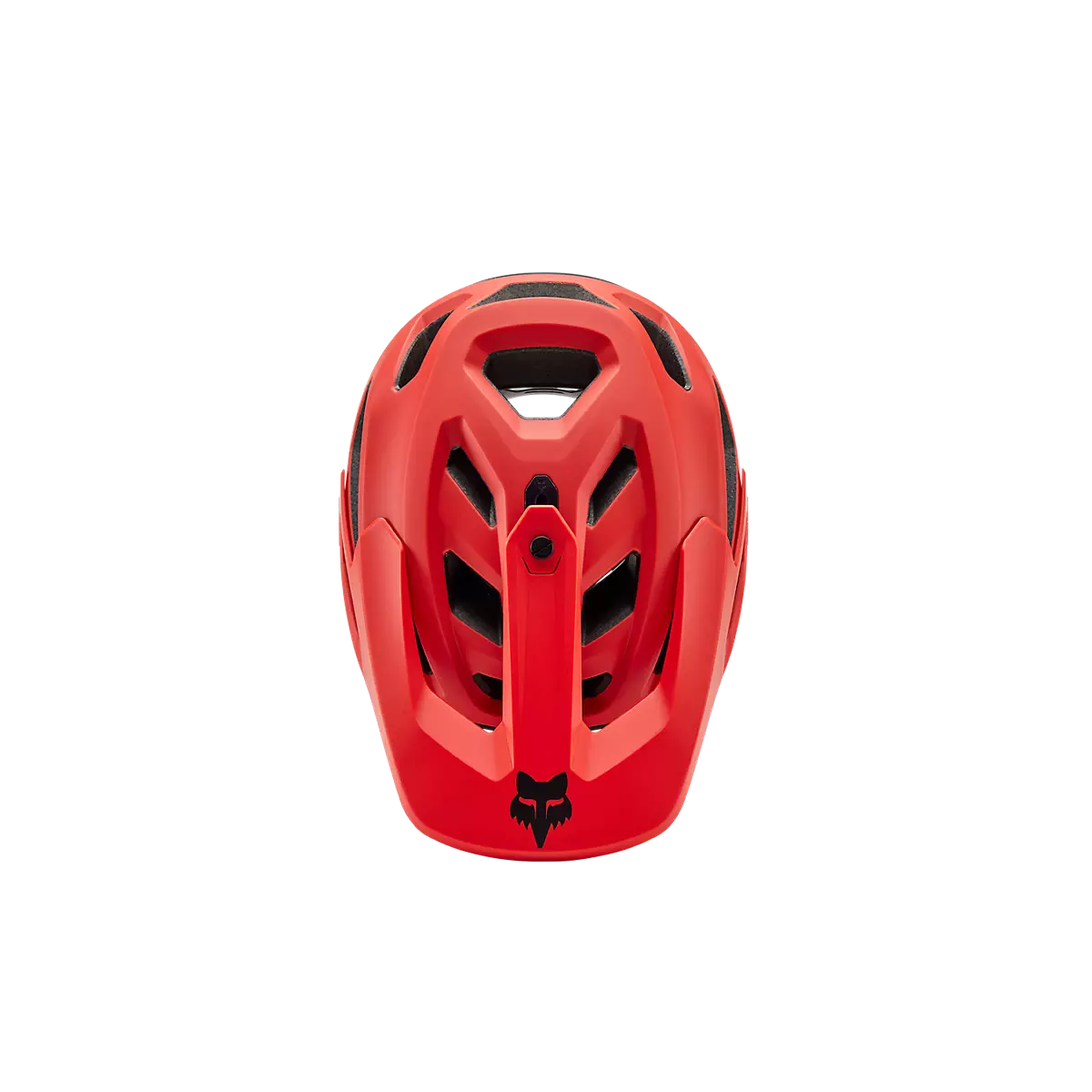 Vista superior del Casco de enduro Fox Dropframe Pro NYF verde, negro y rojo 31460-104
