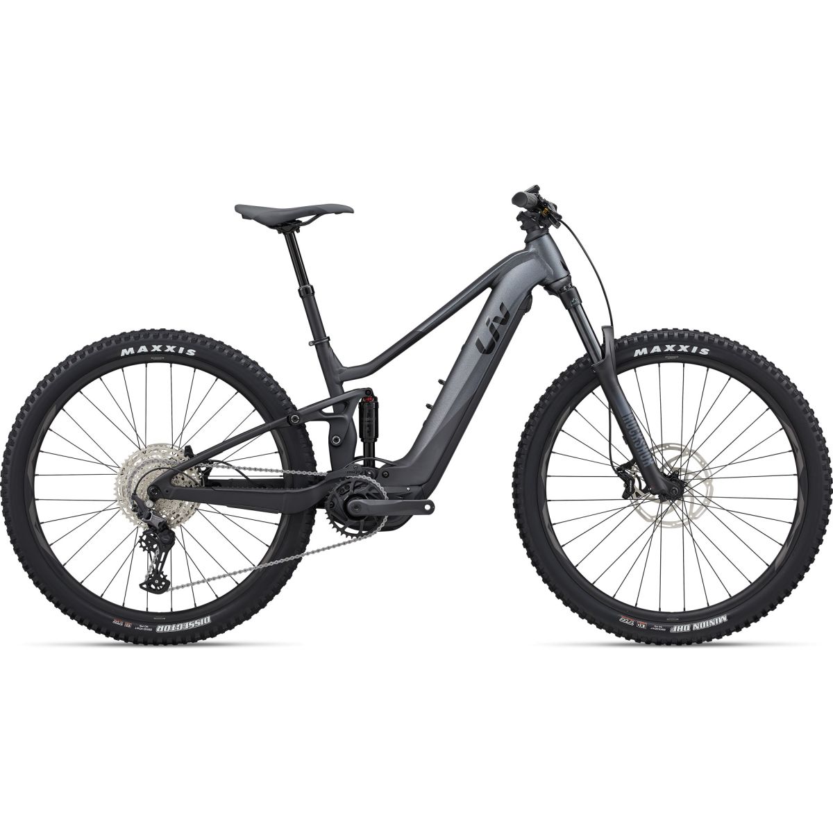 lateral de Bicicleta eléctrica mtb doble suspensión Liv Embolden E+ 1 Pro batería 800Wh 2024 DE mujer