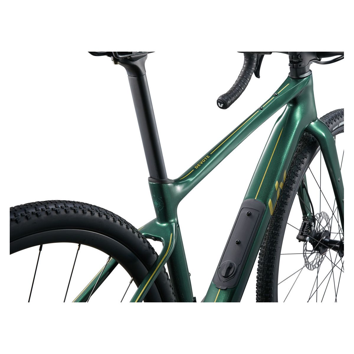 transmisión de la detalle del cuadro de carbono de Bicicleta gravel Liv Devote Advanced 2 2024 PARA MUJER en talla pequeña verde