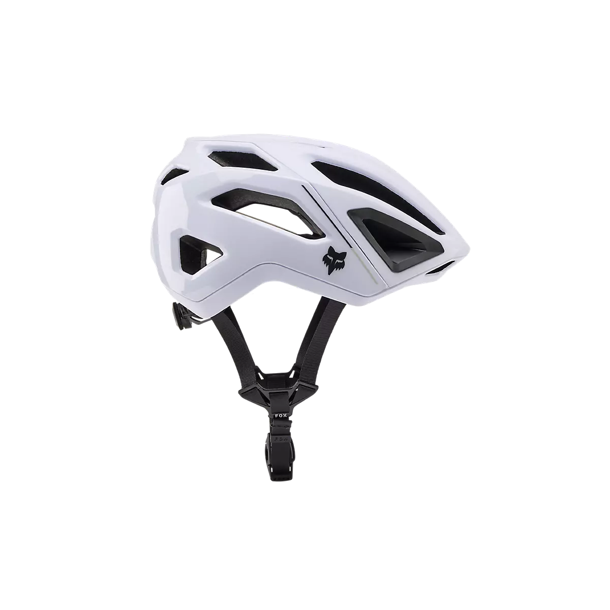 lateral del Casco Fox Crossframe Pro MTB Gravel / Carretera en color blanco brillante