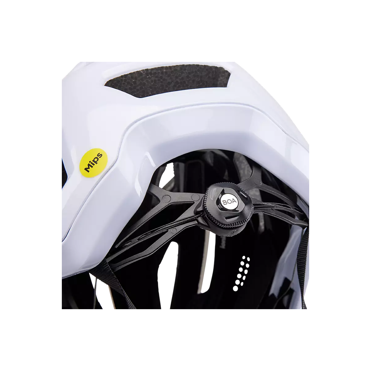 ajuste de boa del Casco Fox Crossframe Pro MTB Gravel / Carretera en color blanco brillante