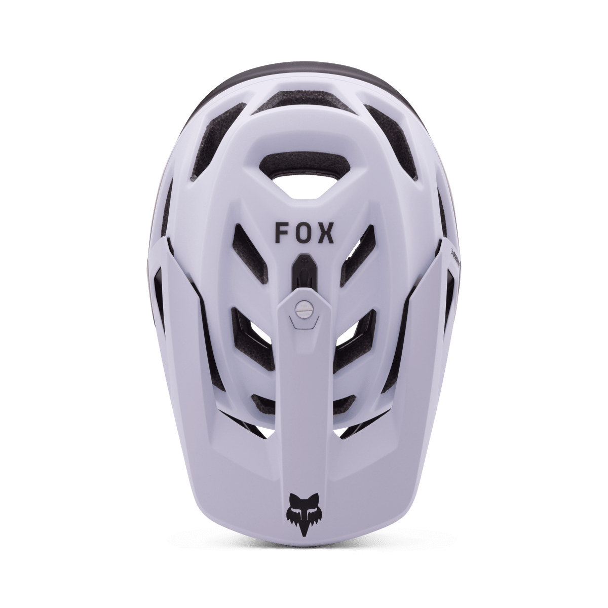 superior del Casco integral de enduro Fox Proframe RS TAUNT 32206 negro y blanco