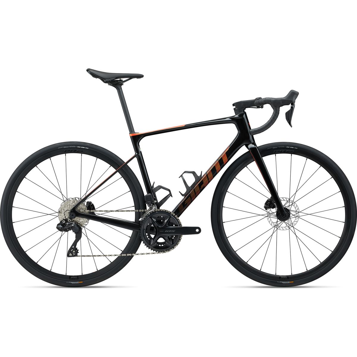 Bicicleta de carretera ligera con cuadro de carbono y cableado integrado Giant Defy Advanced 1 105 Di2 2024
