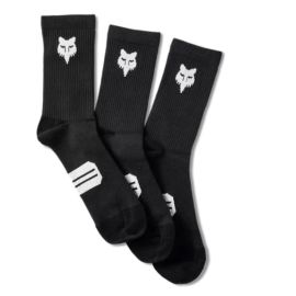 Pack 3 calcetines Fox Ranger 6" color negro/blanco 31528-001