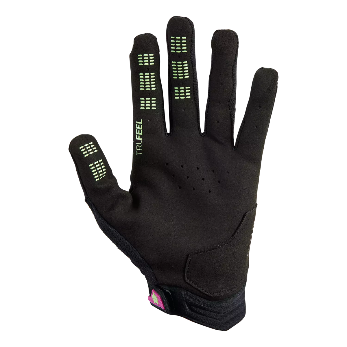 palma de los Guantes Fox Defend Race negro amarillo con protección en los nudillos