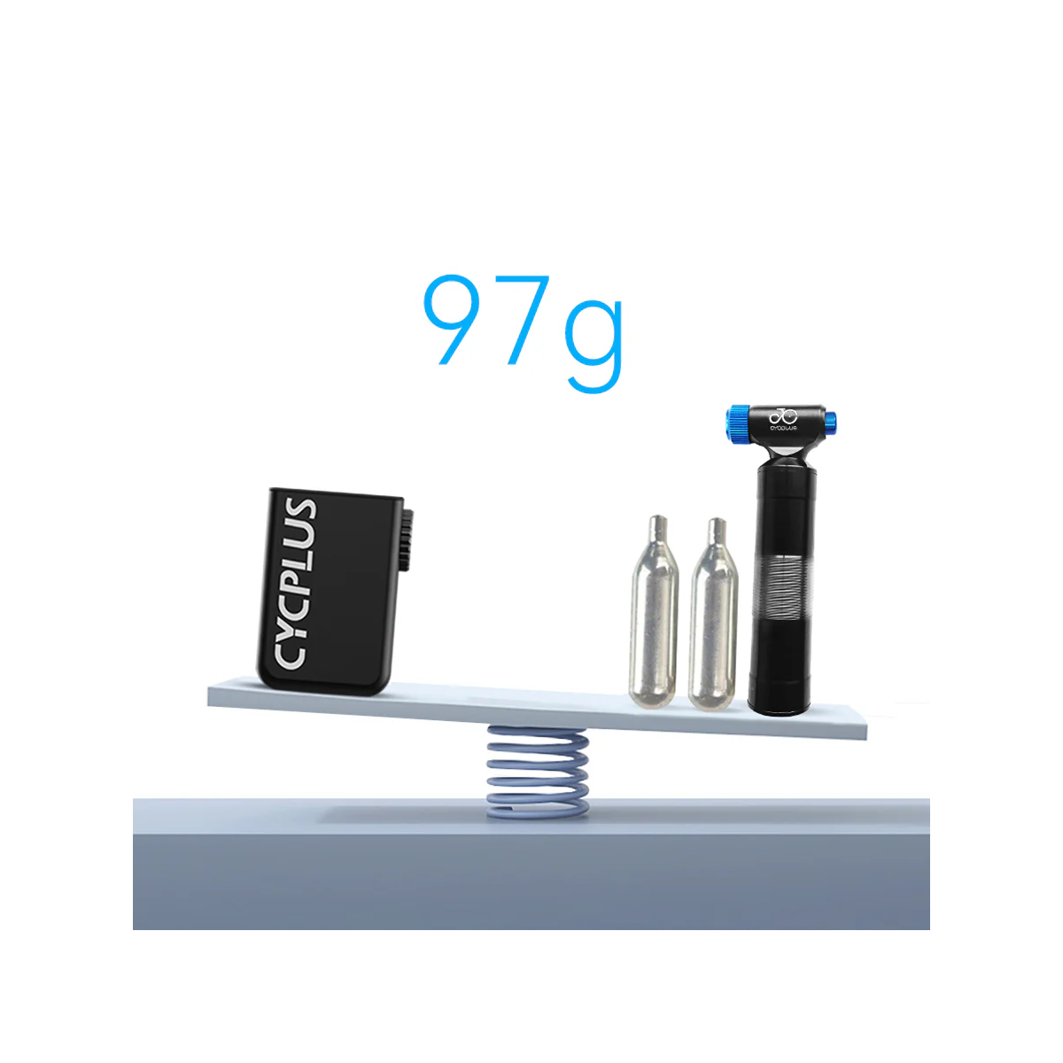Mini Compresor de Aire con Manometro Cycplus AS2 peso ligero 97gr