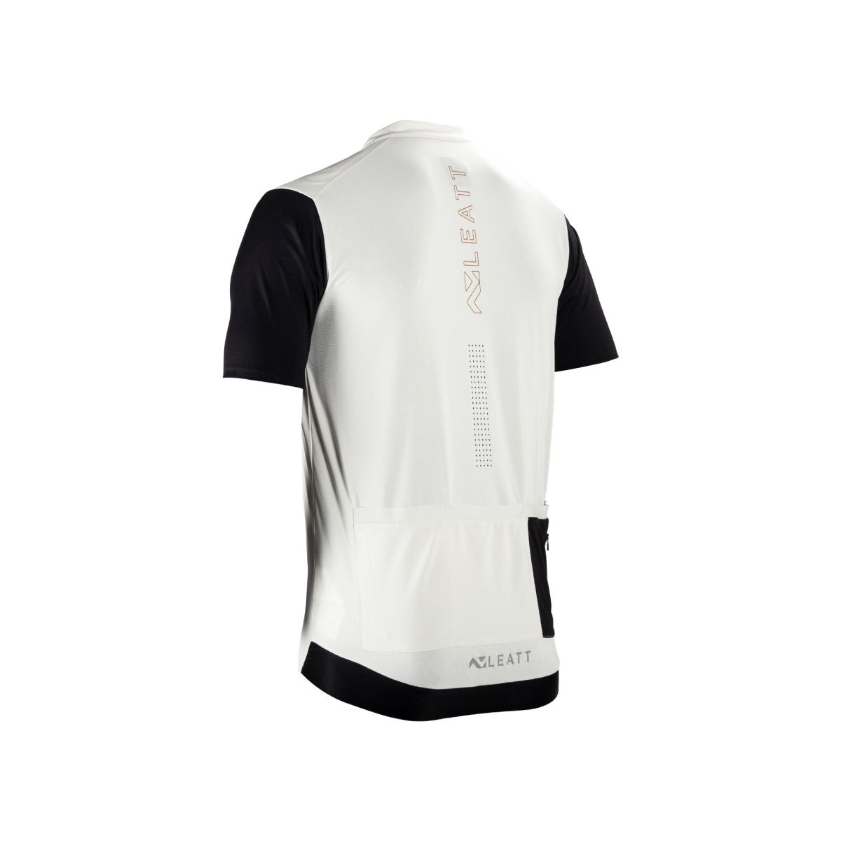 espalda del Maillot de manga corta Leatt MTB Trail 3.0 con cremallera en color crema con bolsillos