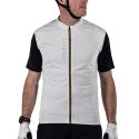 Maillot de manga corta Leatt MTB Trail 3.0 con cremallera en color crema para gravel y mtb