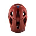 vista superior del Casco integral desmontable Leatt MTB Enduro 2.0 V25 ROJOLAVA y gris