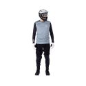 Kit Leatt MTB 1.0 Ride Camiseta manga larga + pantalón largo Enduro color gris y negro para mtb enduro