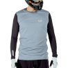 camiseta gris negra Kit Leatt MTB 1.0 Ride negro / gris