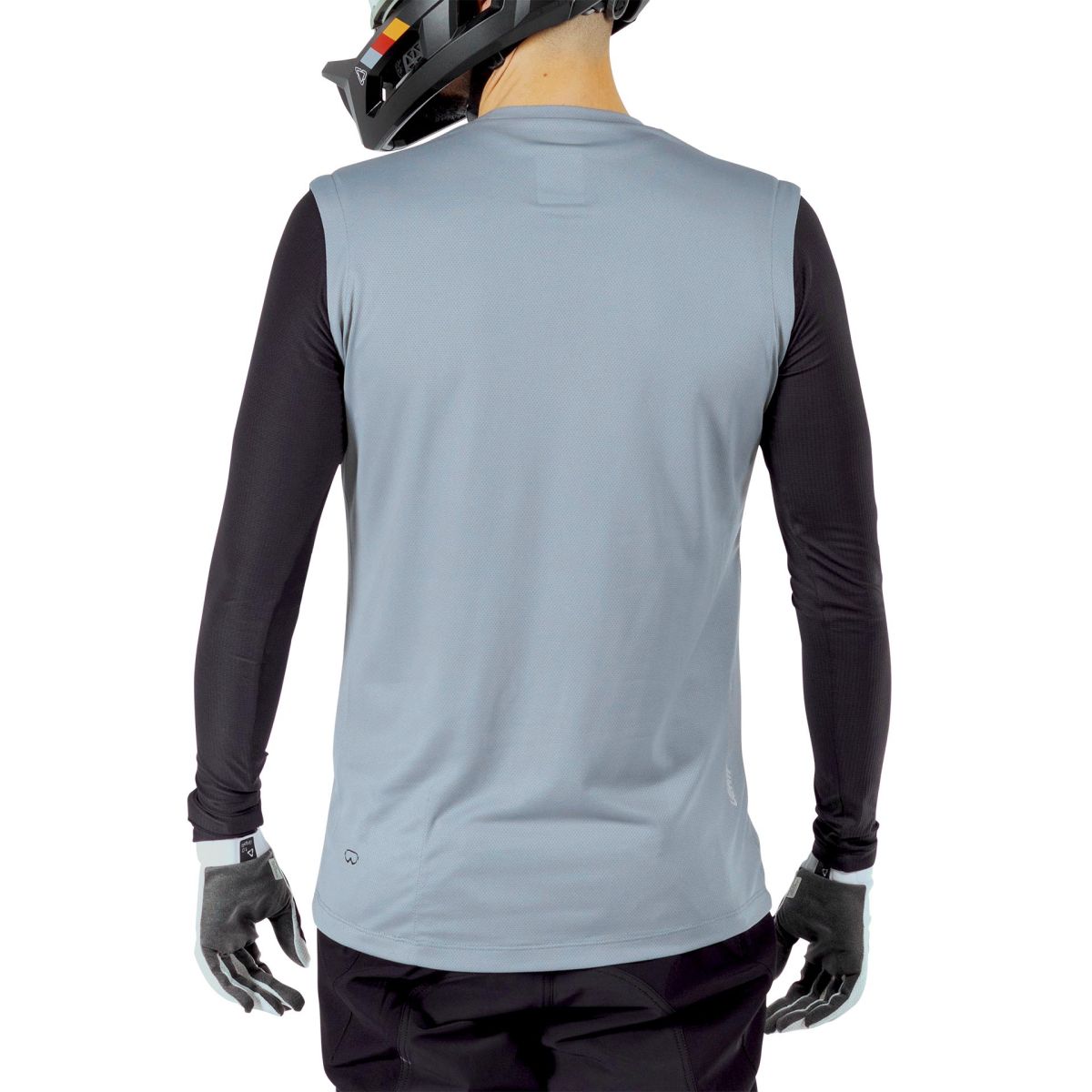 espalda de la camiseta Kit Leatt MTB 1.0 Ride  gris / negro