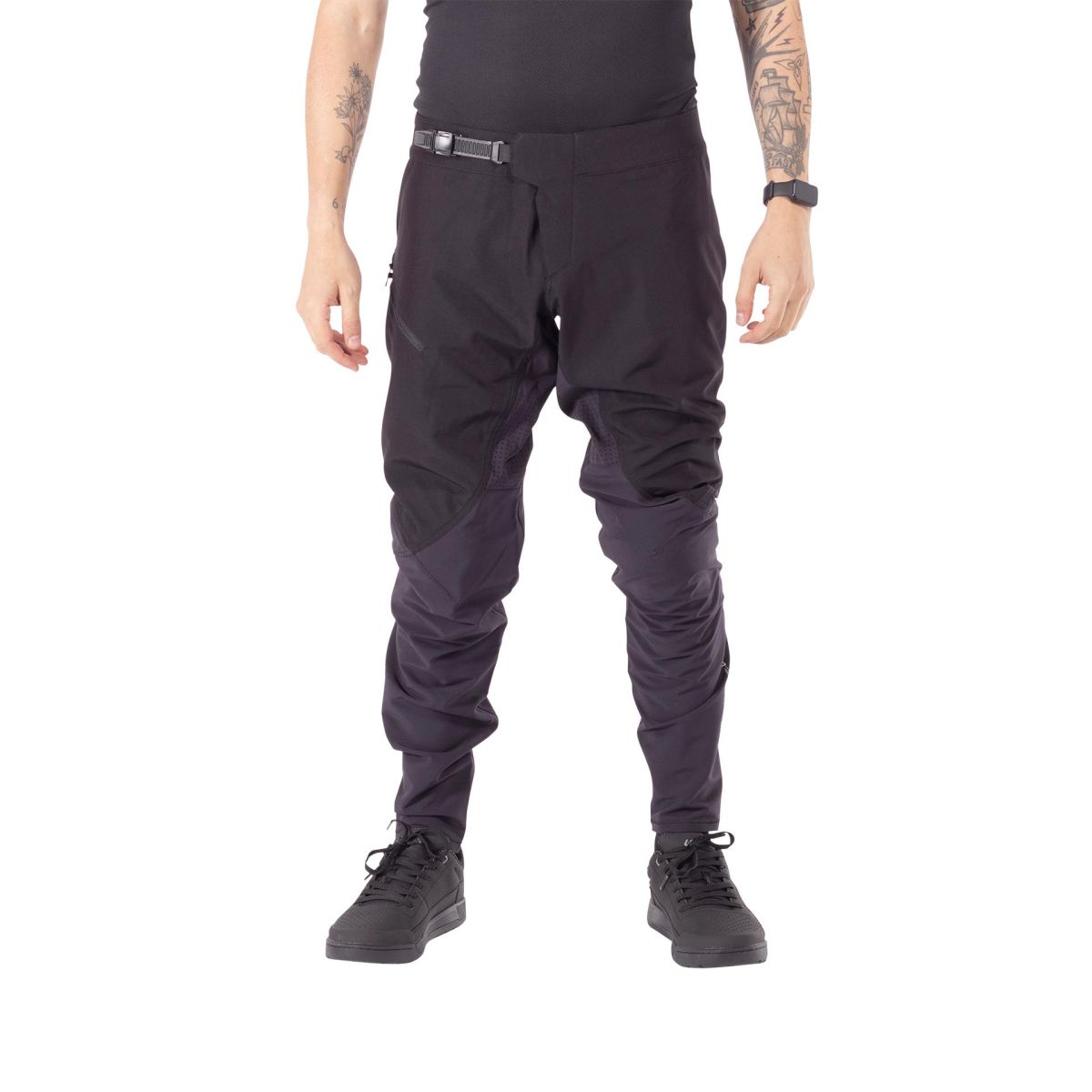 pantalón  largo negro del Kit Leatt MTB 1.0 Ride  para mtb enduro