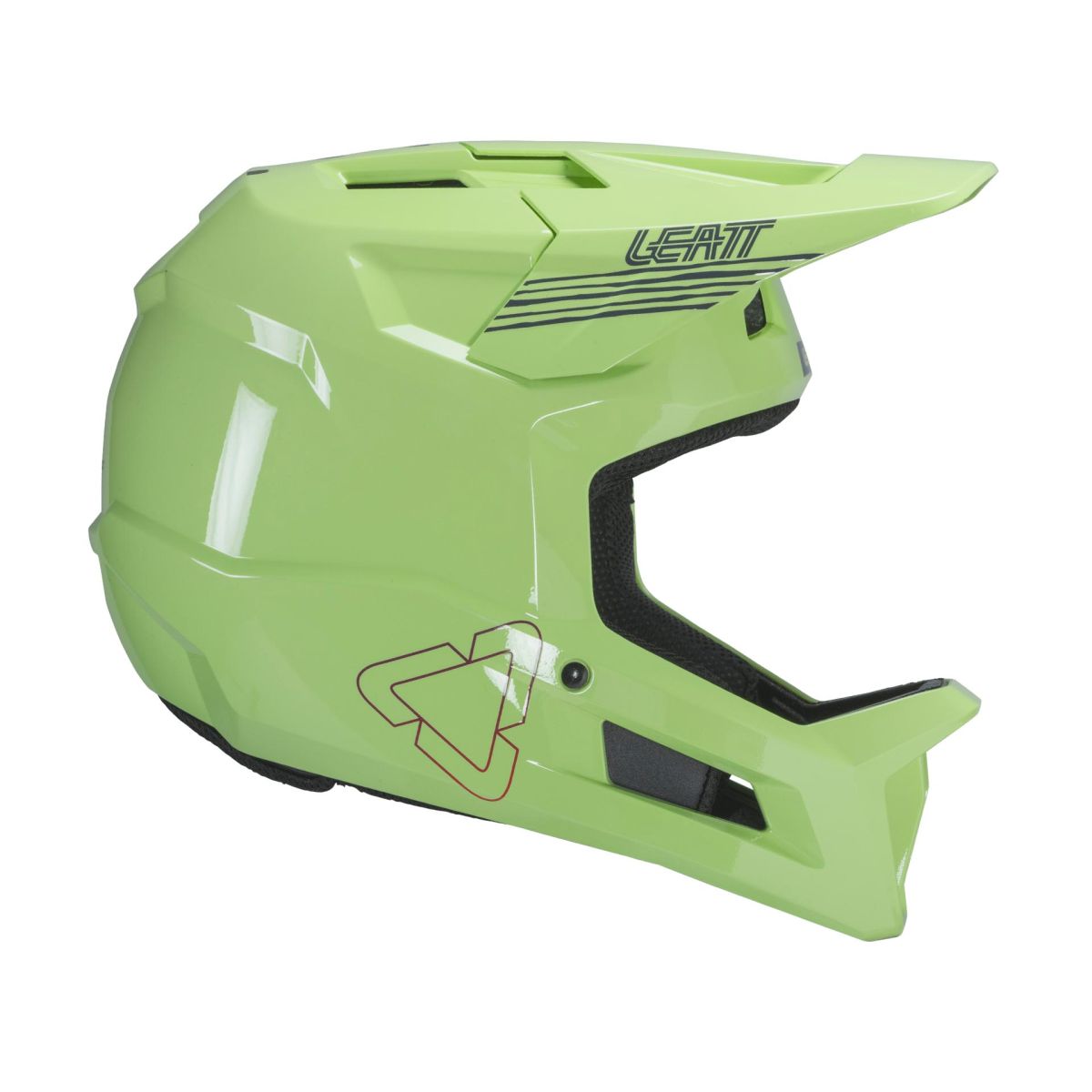 lateral del Casco de bicicleta de descenso integral Leatt MTB Gravity 1.0 V25 Junior amarillo