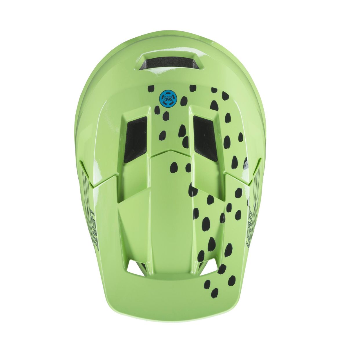 superior del Casco de bicicleta de descenso integral Leatt MTB Gravity 1.0 V25 Junior amarillo