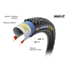 Cubierta Michelin DH 16 29x2.40 TR Racing Line plegable